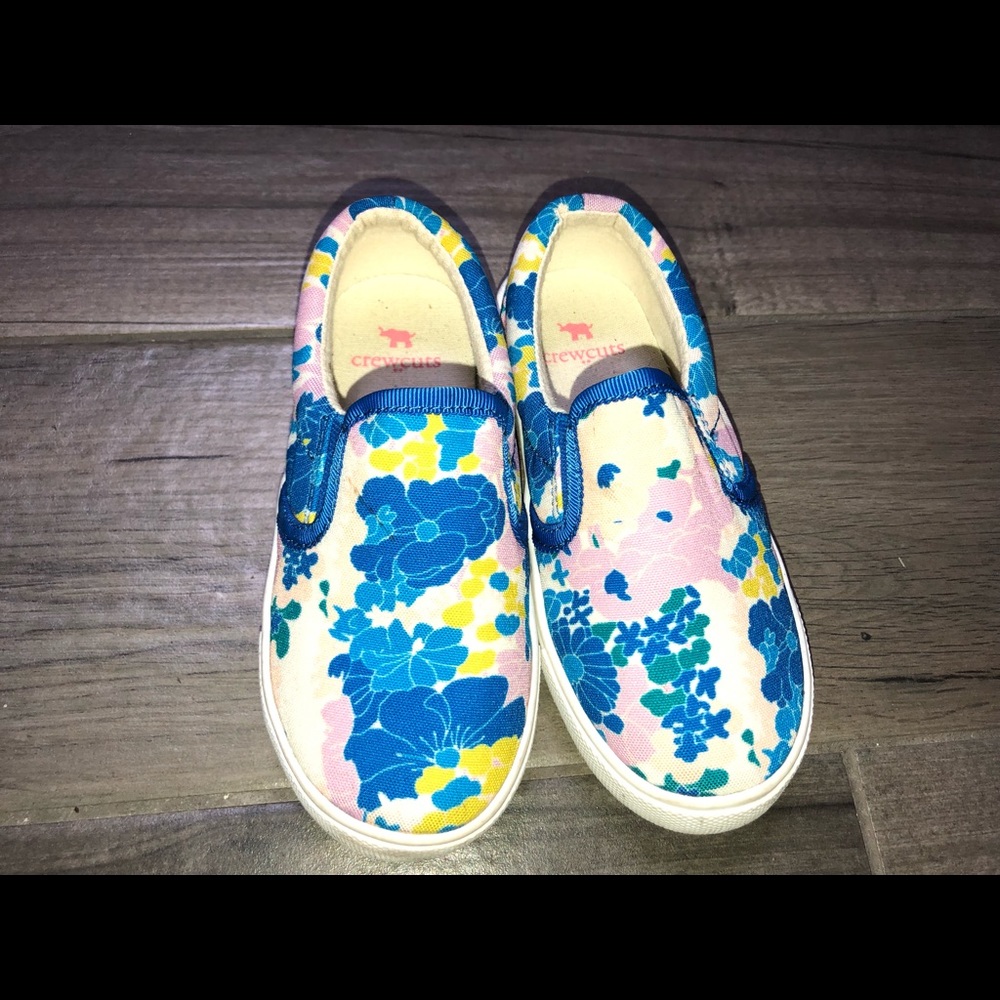 Jcrew girls floral print loafers size 11